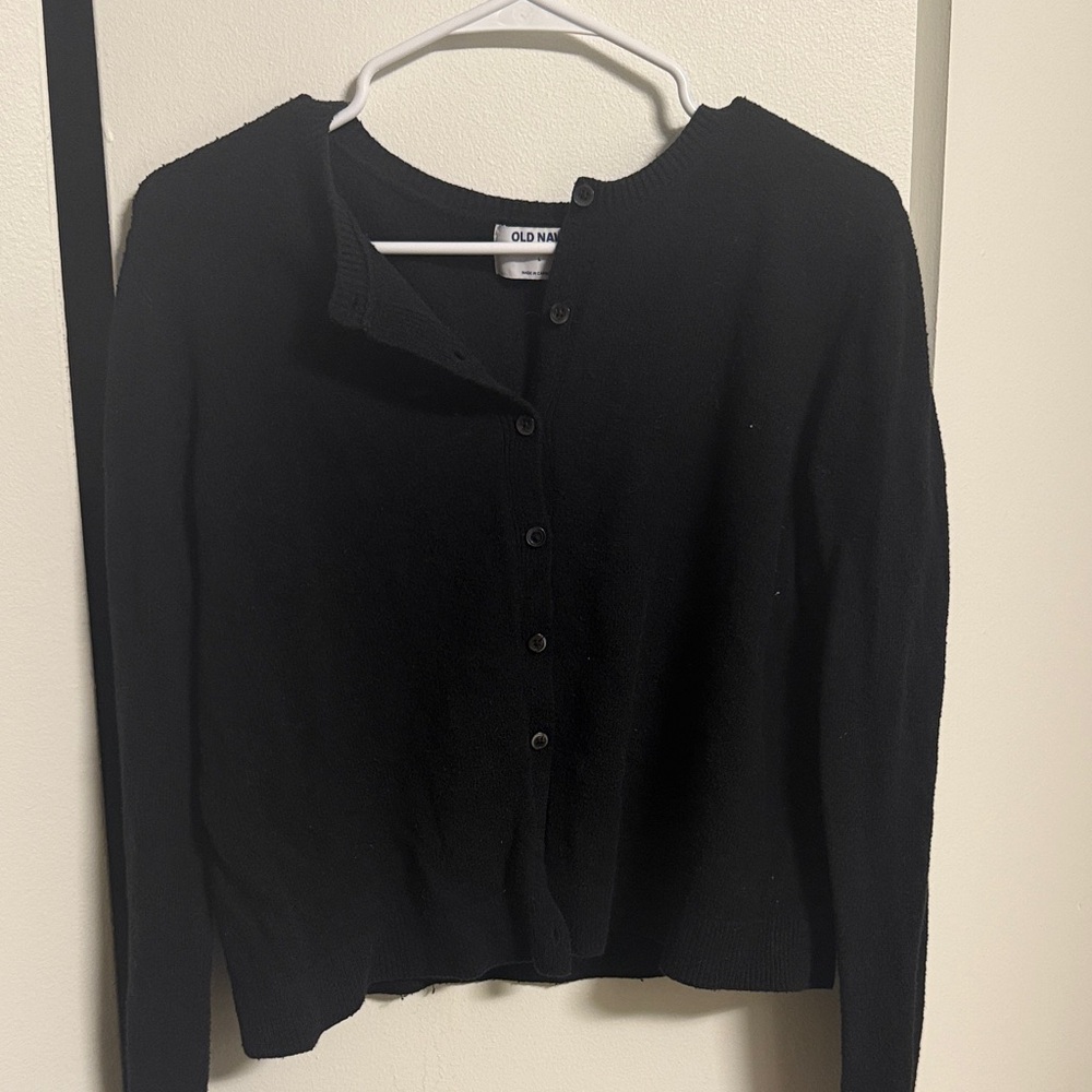 Old Navy Jet Black Button-Up Cardigan